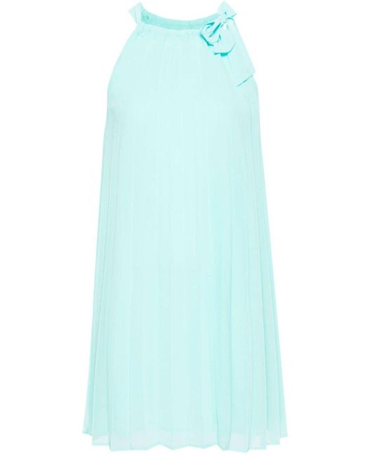 Pleated A-line minidress Liu Jo de color Blue