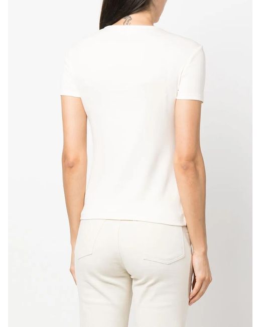 Ralph Lauren White Alli Knitted T-Shirt