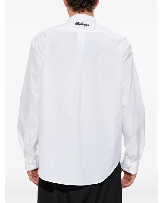 Camisa Con Botones Balmain de hombre de color White