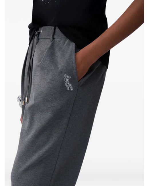 Liu Jo Gray Drawstring Trousers