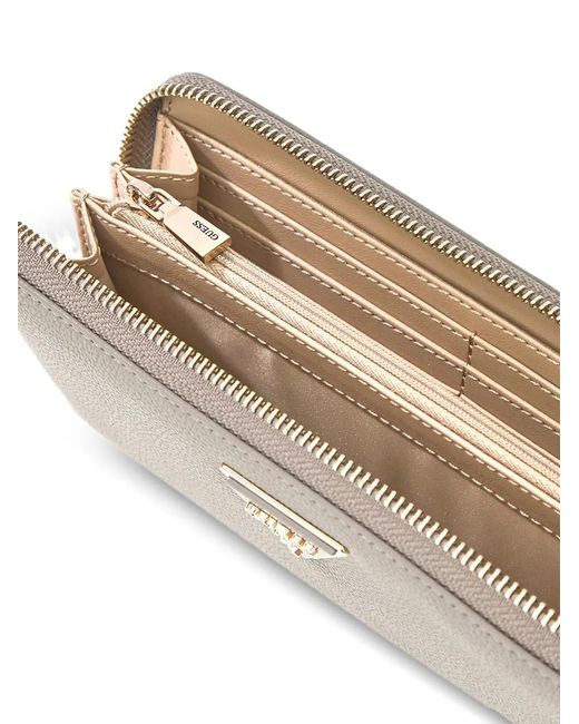 Guess Gray Laurel Triangle-Logo Maxi Wallet