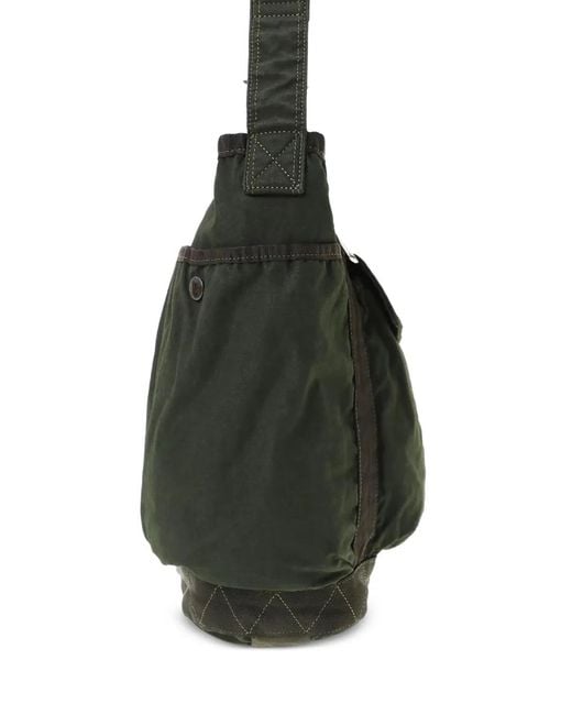 Porter-Yoshida and Co Black Zip-Pocket Shoulder Bag