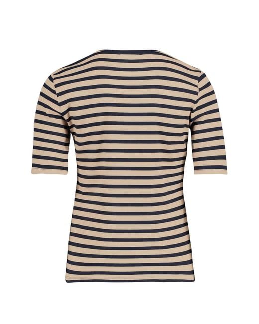 Betty Barclay Black Striped Button-Detail T-Shirt
