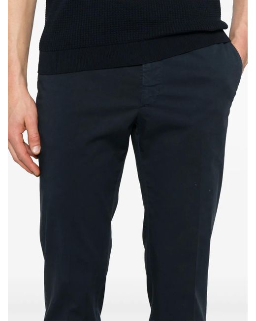 Incotex Broek Met Toelopende Pijpen in het Blue voor heren