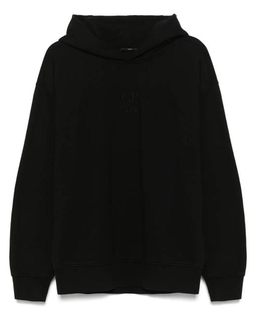 Hoodie Diagonal Fleece C P Company pour homme en coloris Black
