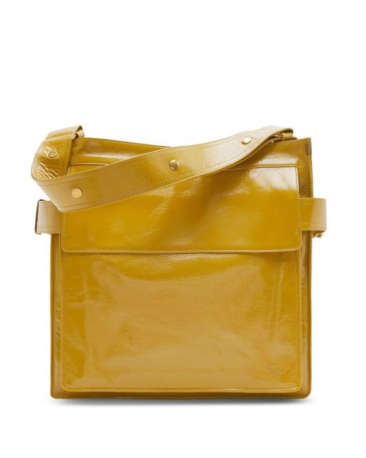 Burberry Yellow Trench Patent-finish Tote Bag for men