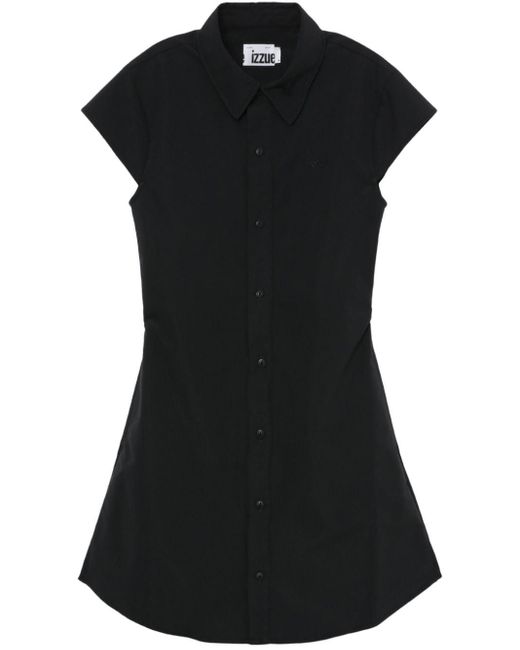 Izzue Black Flared Shirt Dress