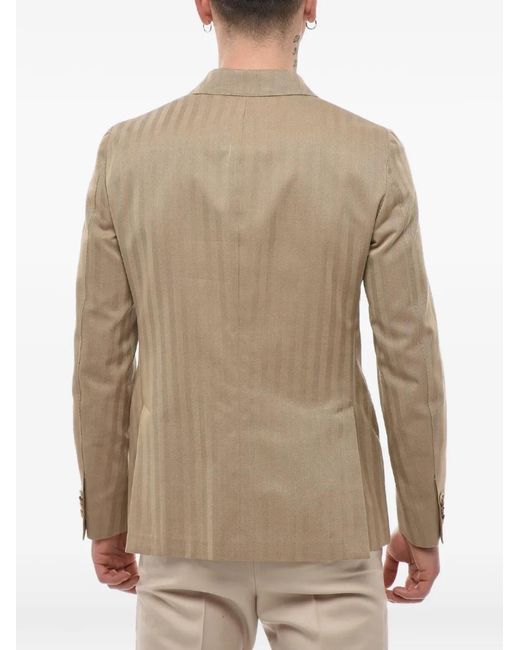 Corneliani Natural Herringbone Cotton Blazer for men