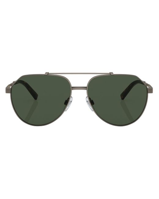 Dolce & Gabbana Green Pilot-frame Sunglasses for men
