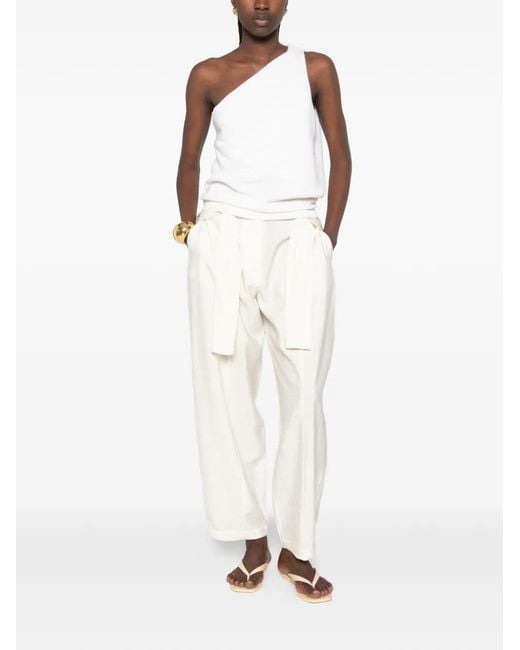 Cordera White Buttoned Trousers