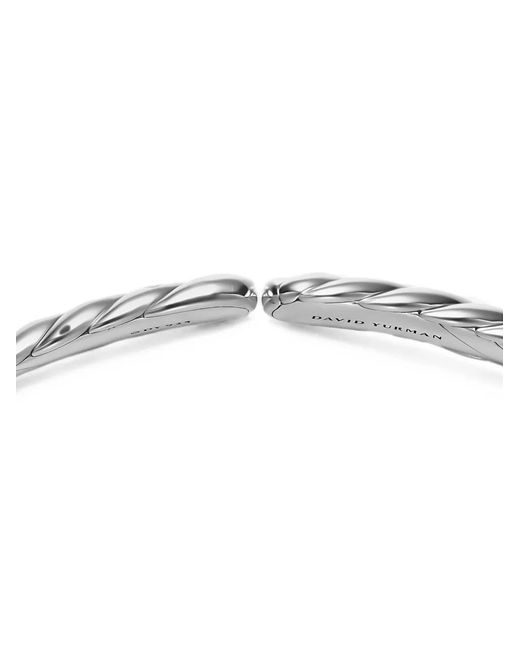 David Yurman White Sculpted Cable Flex Necklace