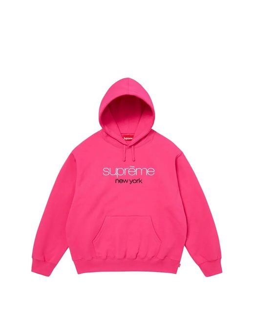 Supreme Pink Hoodie Classic for men