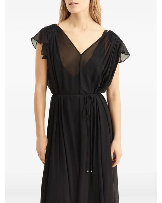 Eres Black Concert V-Neck Dress