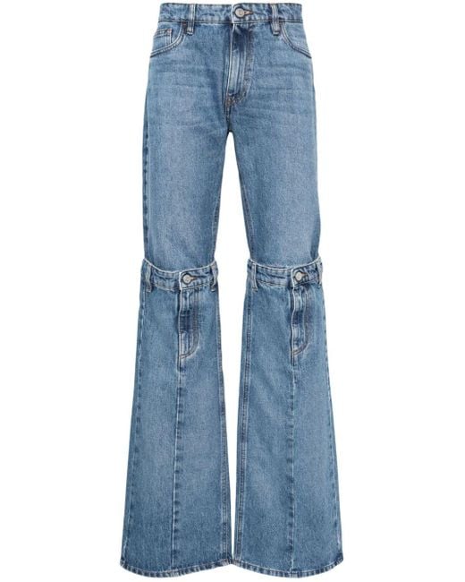 Coperni Blue Mid-Rise Wide-Leg Jeans for men