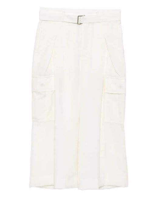 Sacai White Tailored Trousers