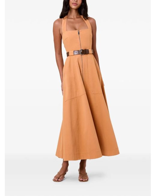 Nicholas White Anastasia Halter-Neck Maxi Dress
