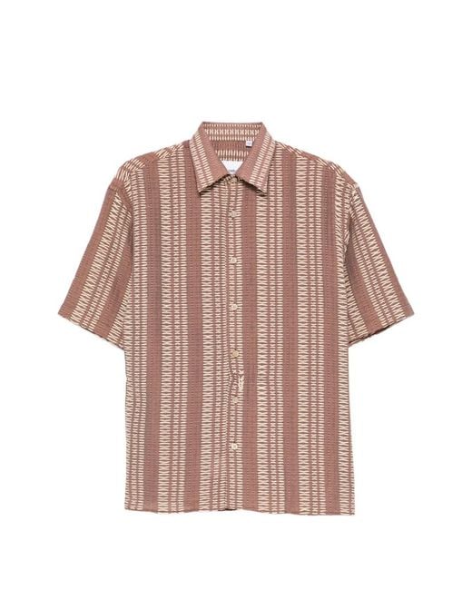 Costumein Pink Buttoned Pattern Shirt for men