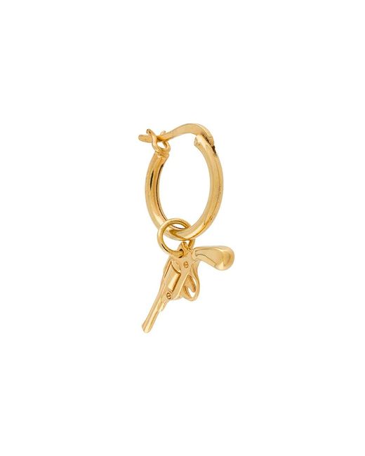 True Rocks Metallic Pistol Hoop Earring