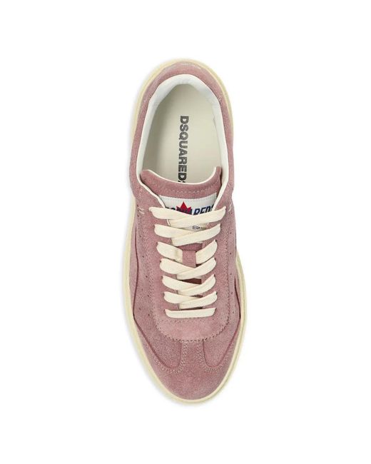 DSquared² Pink Baskets Rider En Cuir