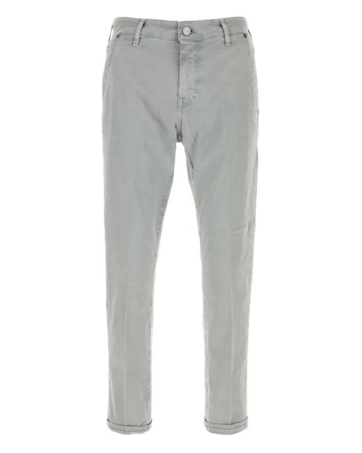 メンズ PT Torino ロゴパッチ ジーンズ Gray