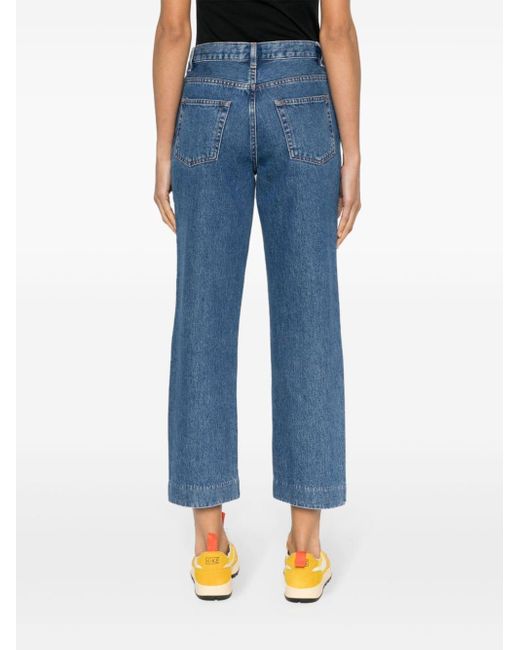 A.P.C. High Waist Straight Jeans in het Blue