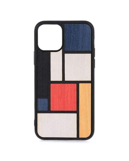 Wood'd Blue Geometric-Pattern Tableau Iphone 11 Pro Case