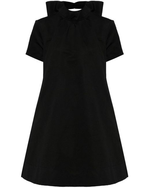 Staud Ilana Mini-jurk Met Strikdetail in het Black