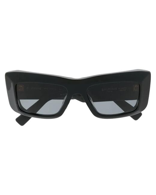 Balmain Black Envie Square-Frame Sunglasses