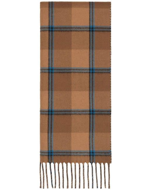 Gucci Brown GG Jacquard Reversible Checked Wool Scarf