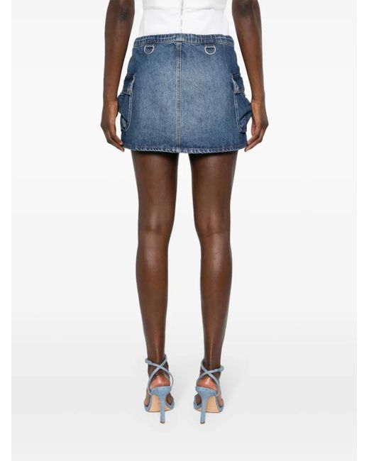 Coperni Blue Denim Cargo Mini Skirt