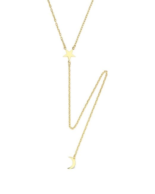 Elle Macpherson Metallic Star Moon Pendant Necklace