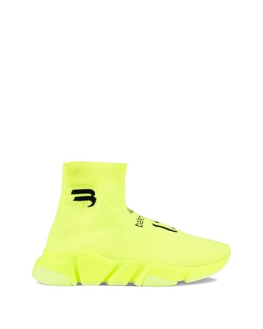 Balenciaga Yellow Speed Recycled Knit Sneakers