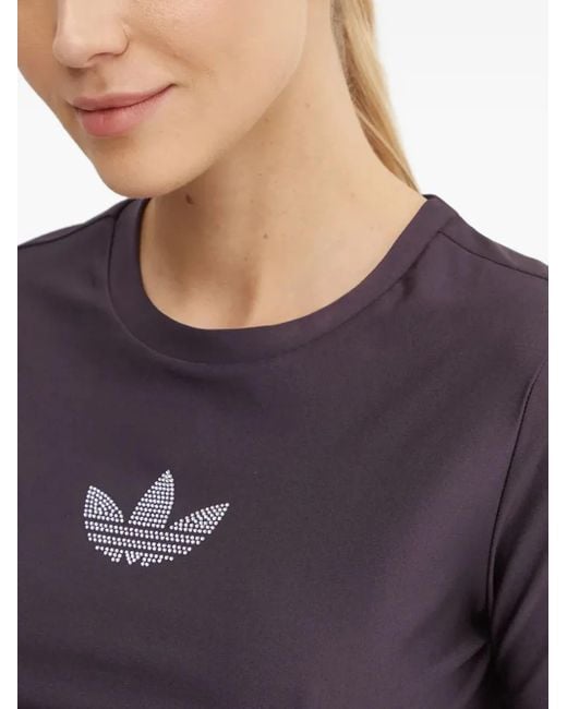 Adidas ビジュートリム クロップドtシャツ Blue