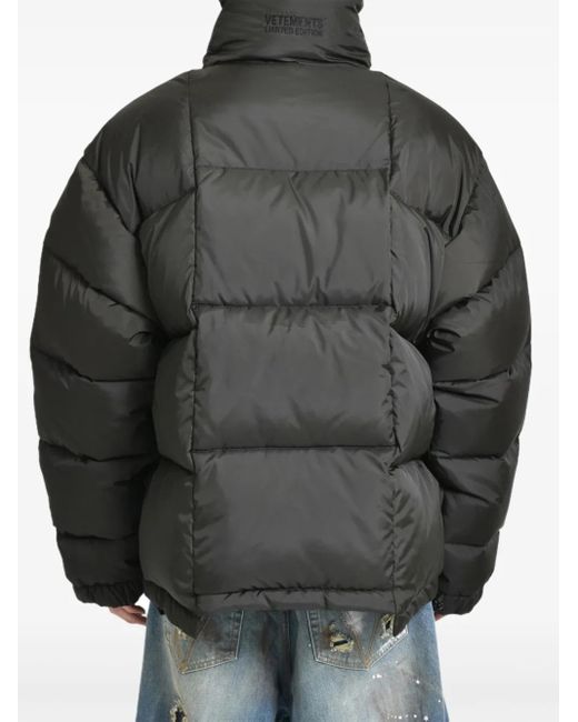 Vetements Gewatteerd Jack Met Geborduurd Logo in het Gray voor heren