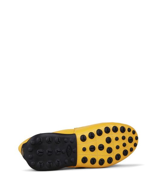Tod's Yellow Automobili Lamborghini Slip-on Leather Driving Shoes