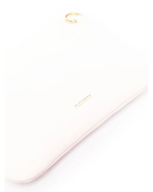 Jil Sander White Medium Leather Crossbody Bag