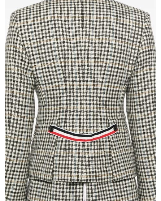 Thom Browne White Gunclub-Check Jacket