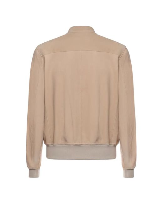 Eleventy Natural Buttoned Suede Jacket for men