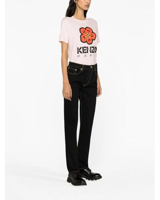 Jean Droit À Patch Logo KENZO en coloris Black