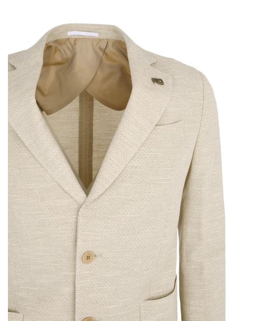 Pal Zileri White Notched Patch Jacket for men