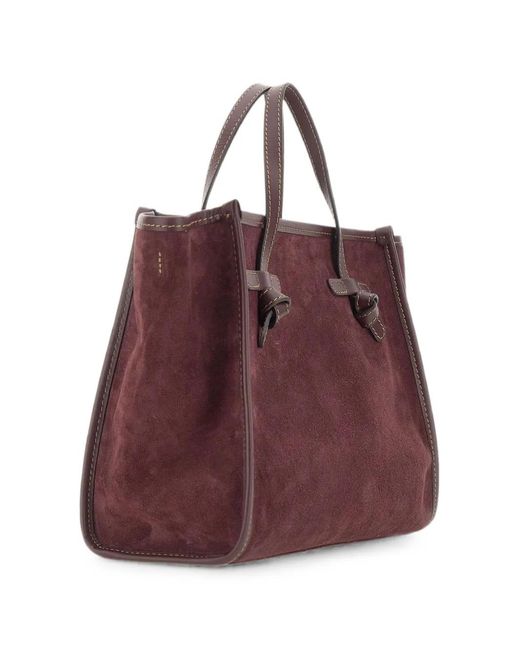 MARCELLA CLUB Purple Missmarcella 32 Suede Shoulder Bag