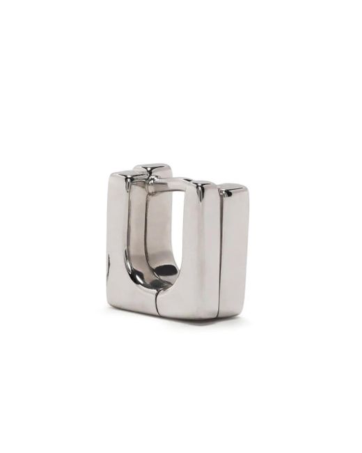 Tom Wood Metallic Sterling Step Spinel Huggie Earrings