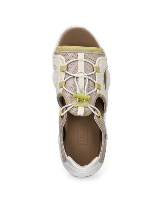 Liu Jo White Perforated Drawstring Sandals