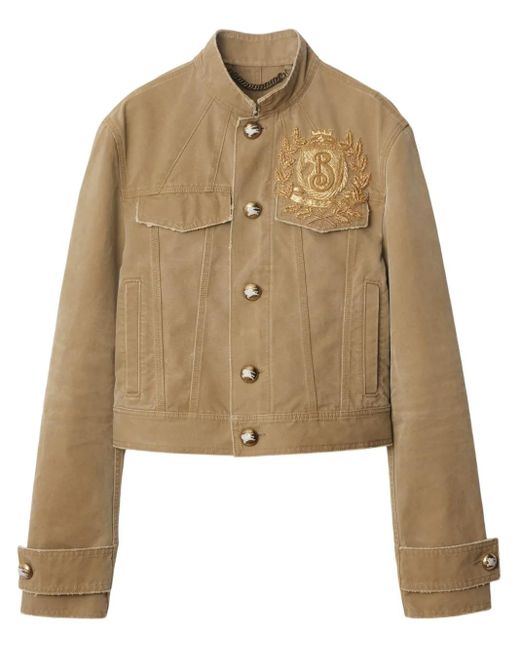 Burberry B Crest Jack in het Natural voor heren