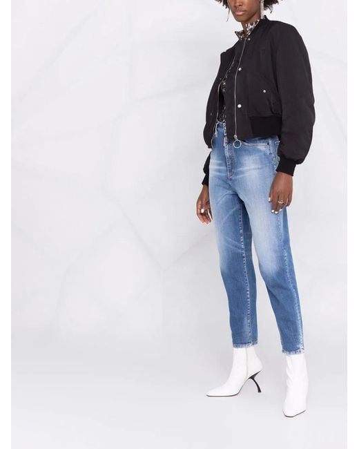 DSquared² Blue Faded Effect Mom Jeans
