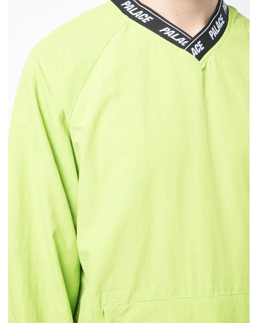 Palace Green Aslan Shell Logo-Trim Overshirt for men