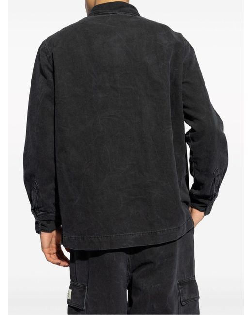 Etudes Studio Black Stud-detail Denim Shirt for men