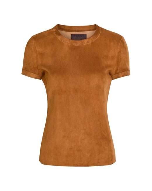 Stouls Brown Crew-Neck T-Shirt