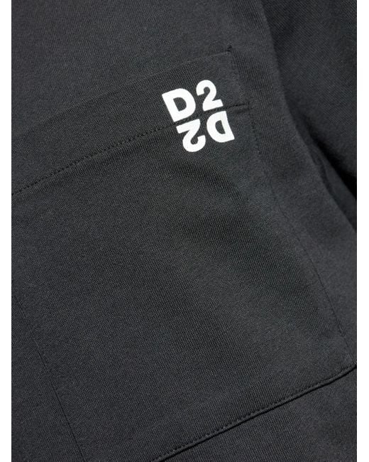 DSquared² Black Logo-Print T-Shirt (Set Of Two) for men