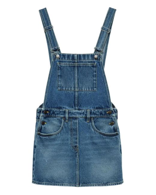 Prada Blue Jeans-Minikleid mit Latz